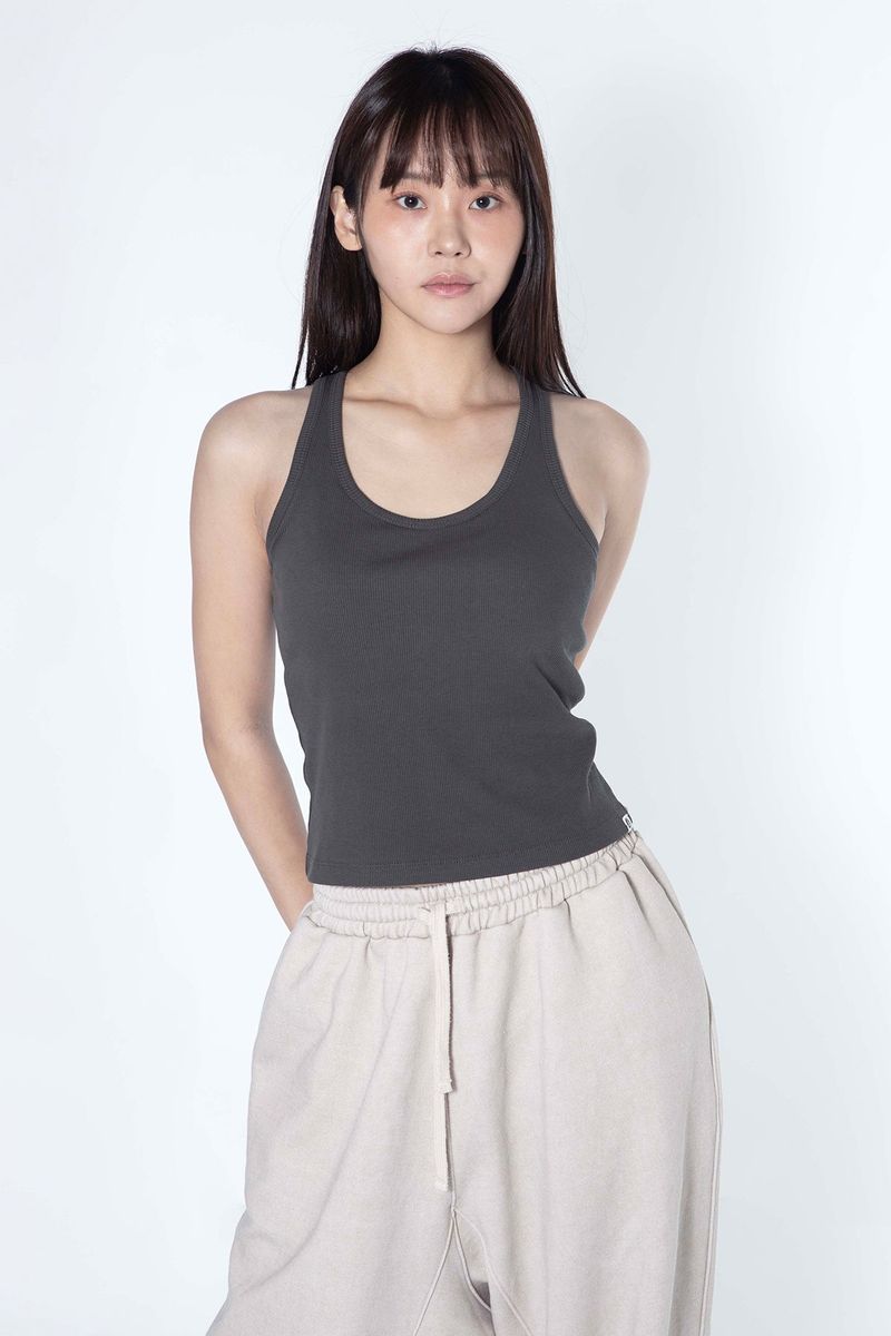 Soft Rib Tank Top (Dark gray)