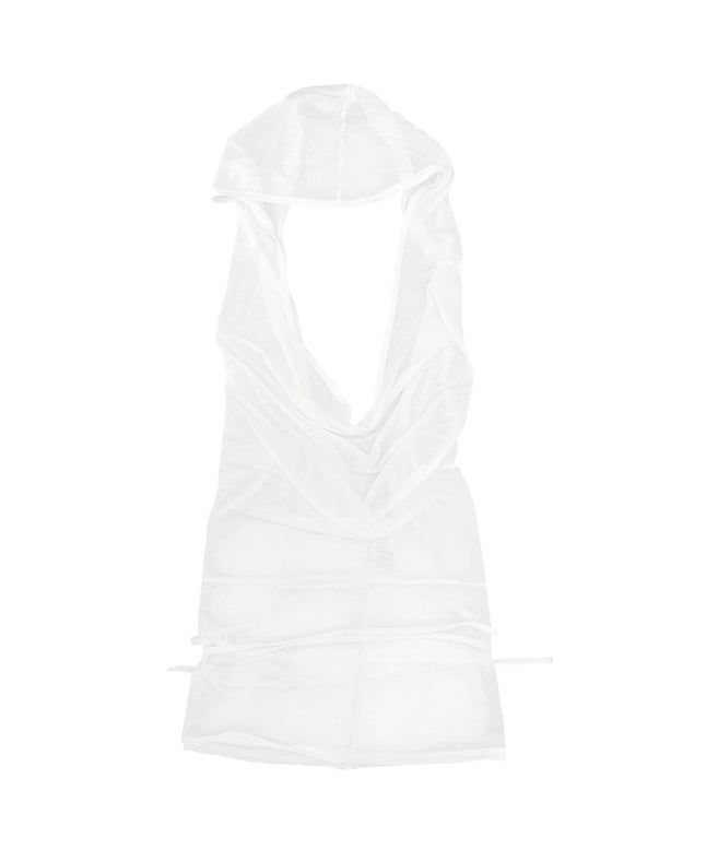 Desert Cowl Neck Hooded Drape Top