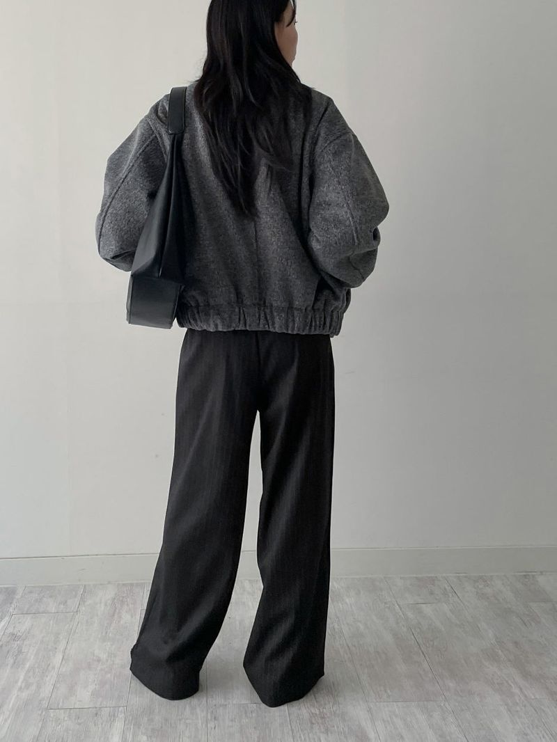 Striped Banding Wide Slacks