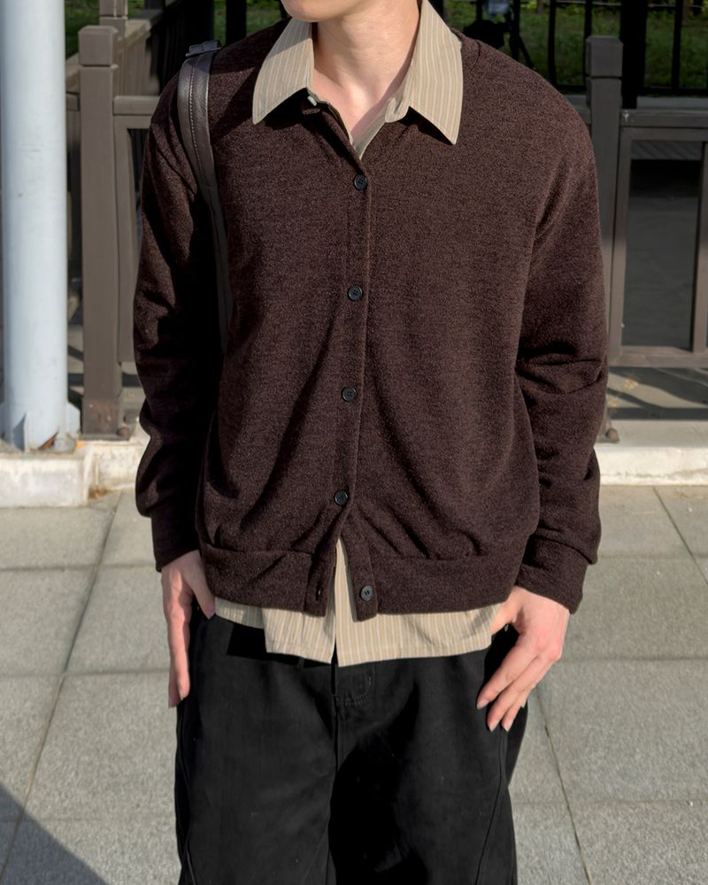 Sage knit minimal cardigan