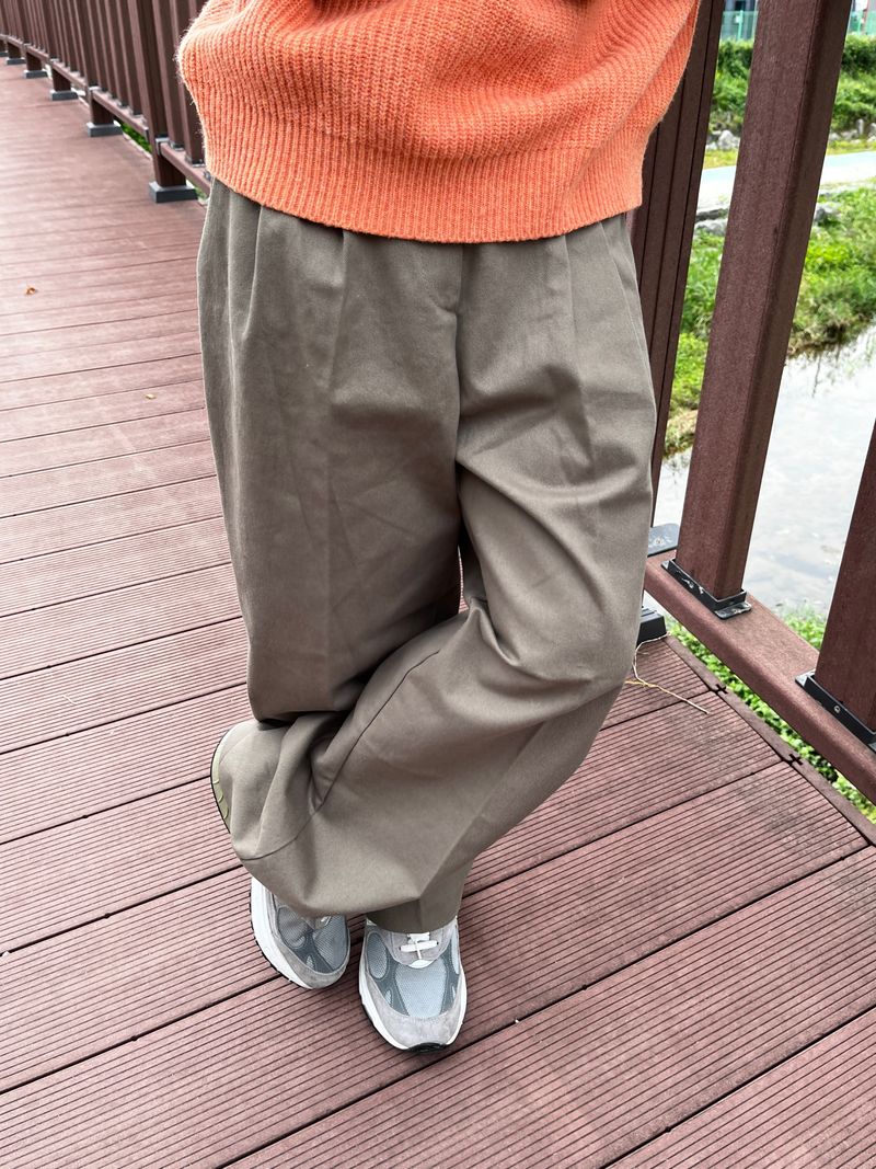 Lonely Pintuck Wide Pants 