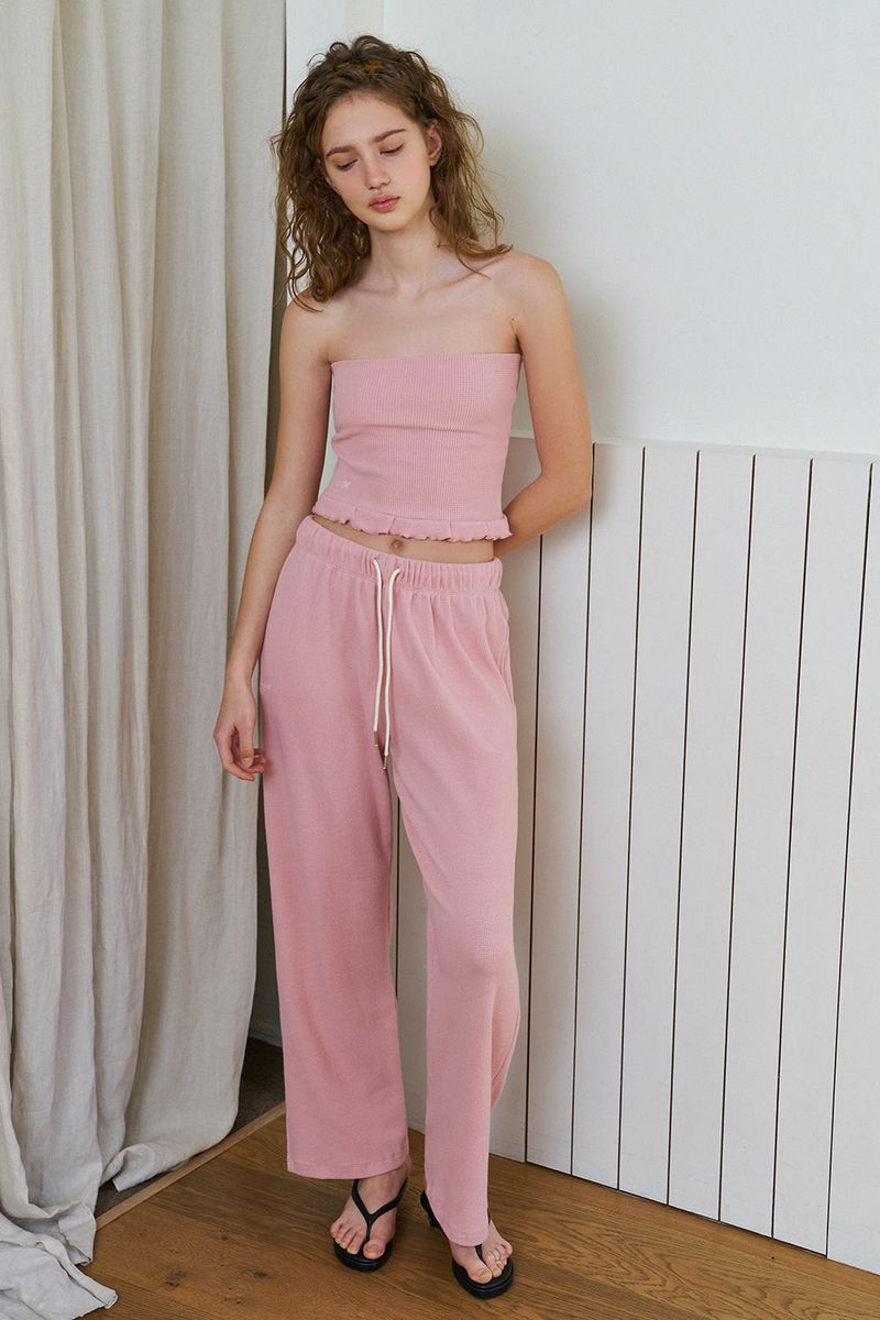 Waffle comfort top_pink
