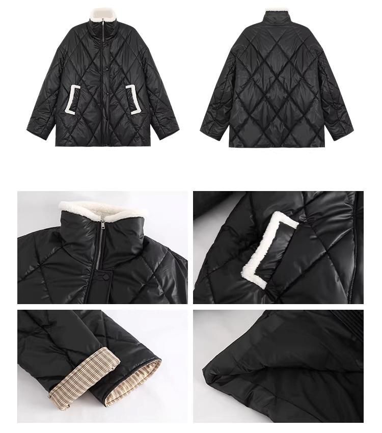 Highland Black Quilting Half Coat Jacket