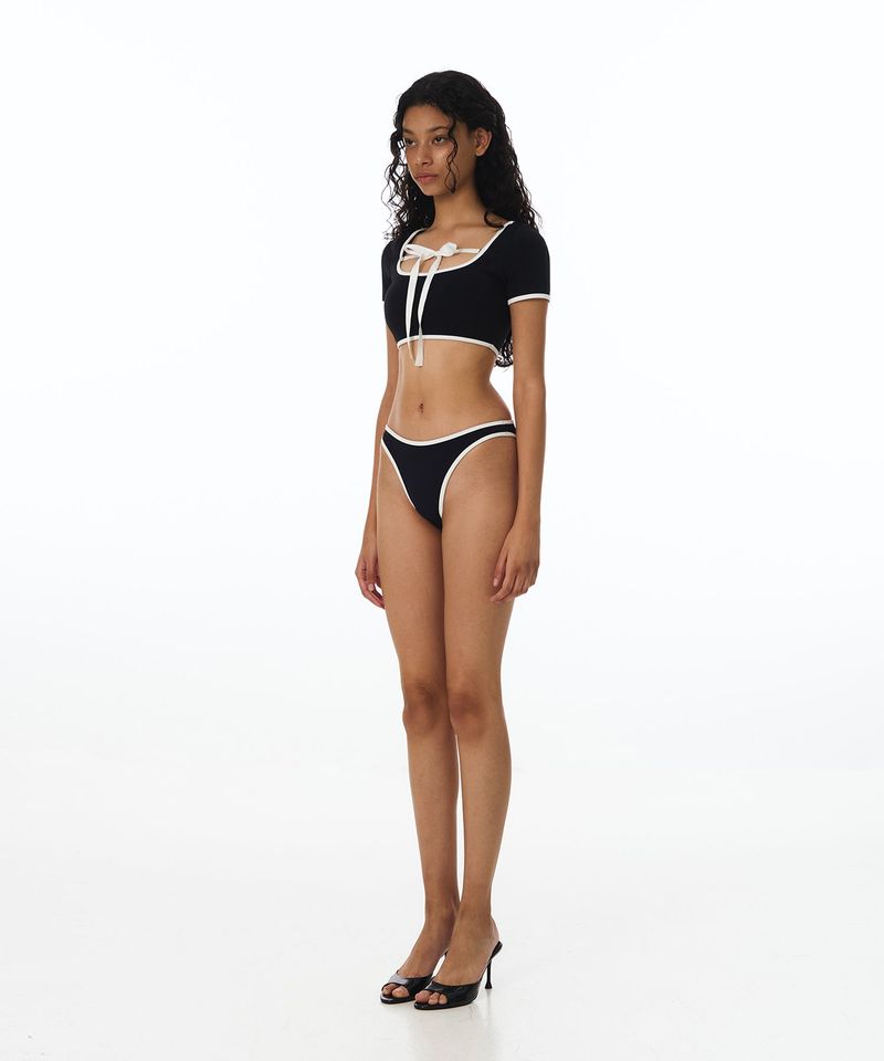 Line Classic Short Bikini Bra BK (Front ribbon)
