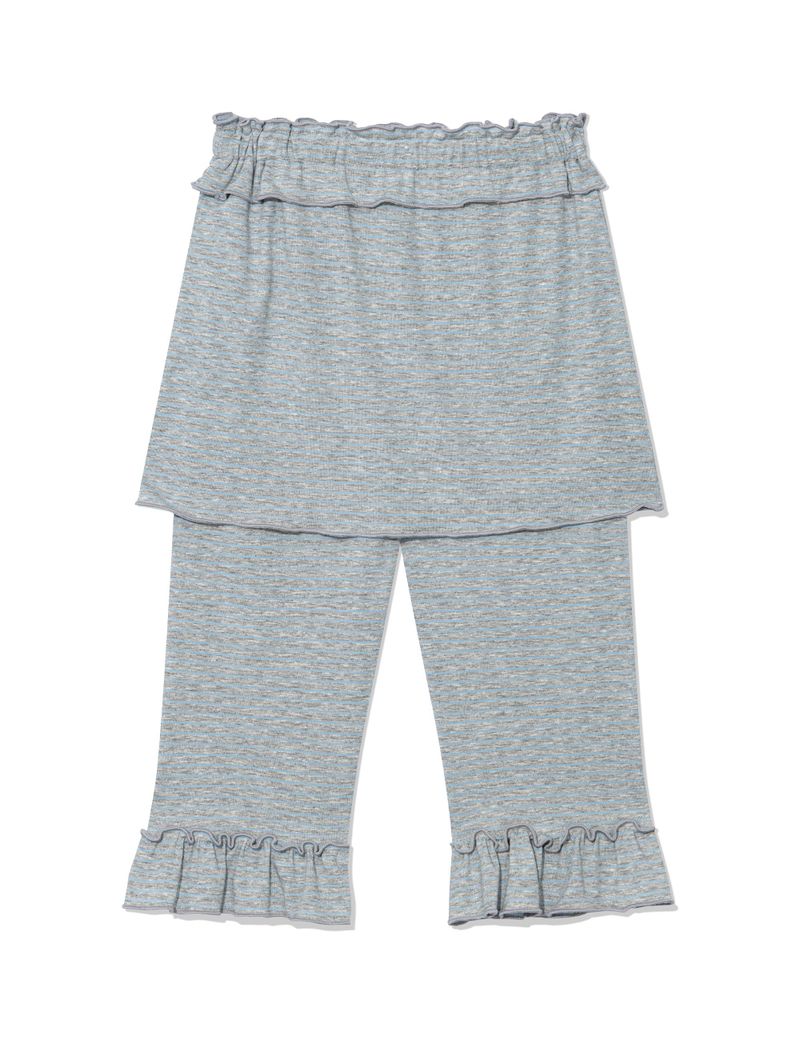 FRILL CAPRI SKIRT PANTS(ST GREY)