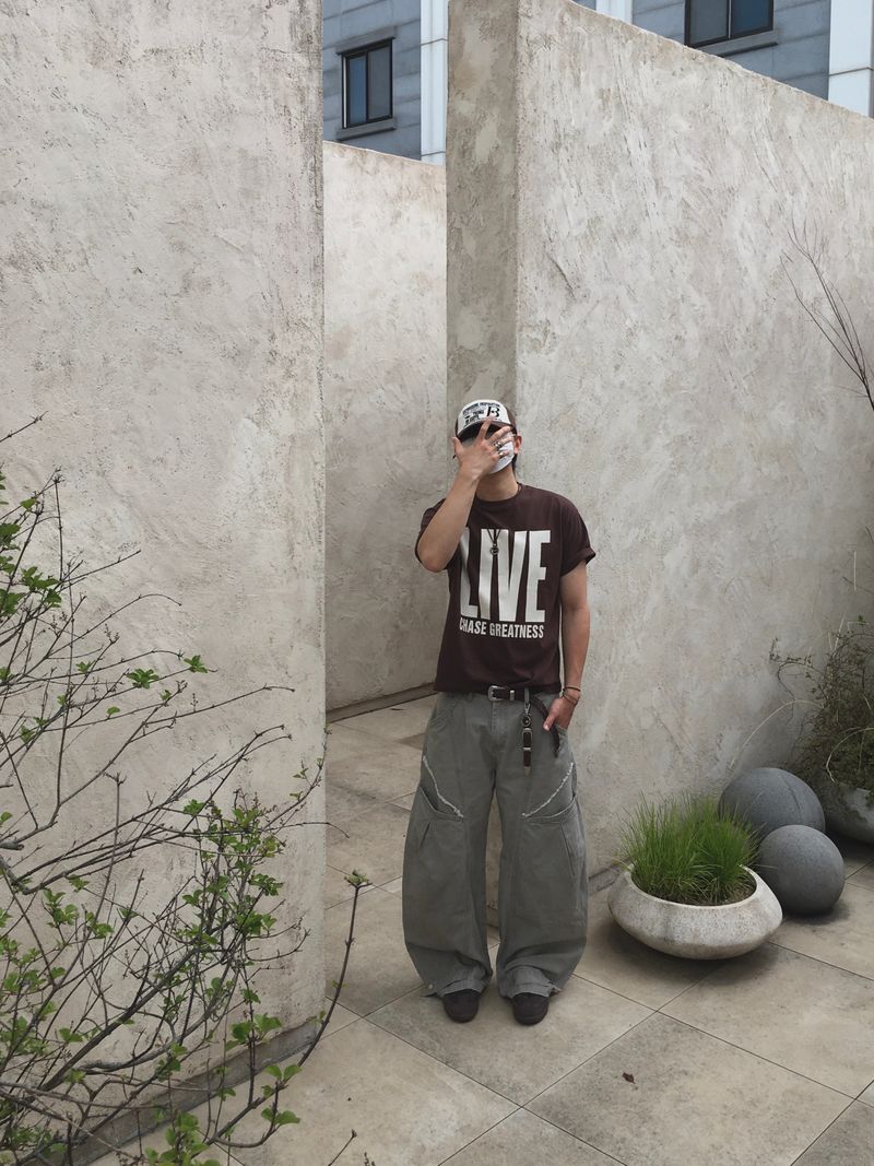 Hem Strapted Cargo Pants 2C