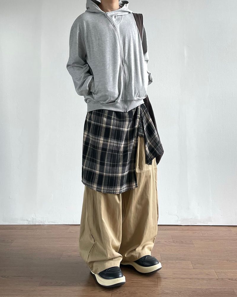 Flap Layered Cotton Pants