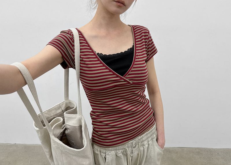 [MADE] Koishi Wrap Short Sleeve Top