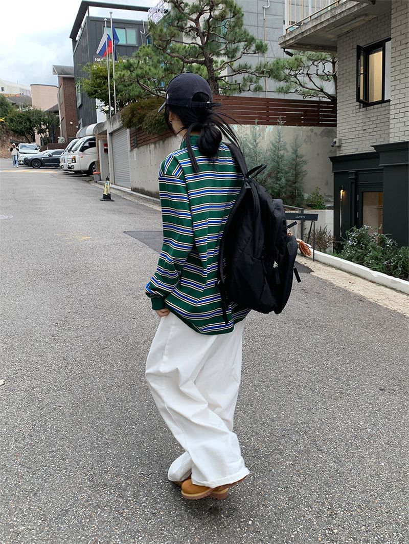 SLAB PINTUCK WIDE JEANS (3C)