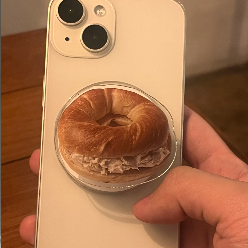 quattrocomma(クアトロコンマ)の「cream bagle smart tok(sticker type)(Smartphone Accessories)」
