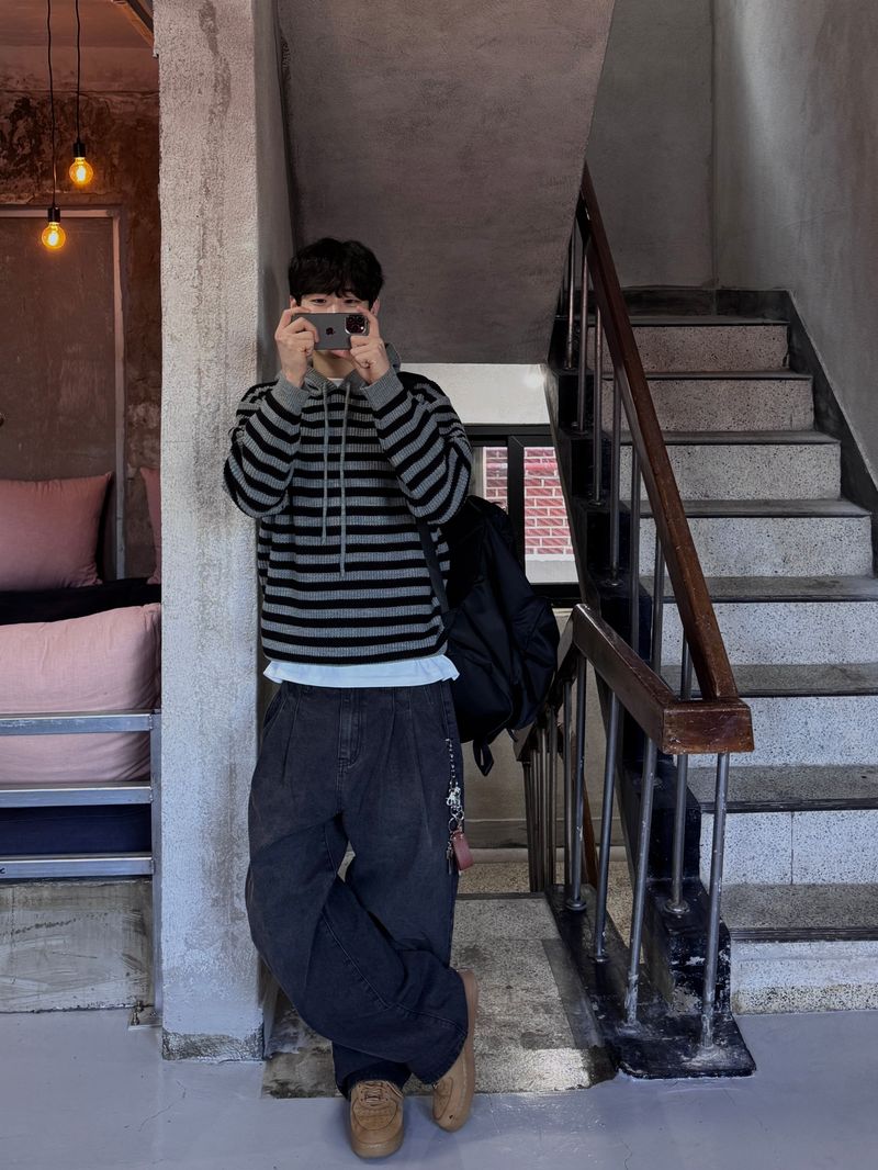 Rush Striped Hooded Knit (3 Colors)