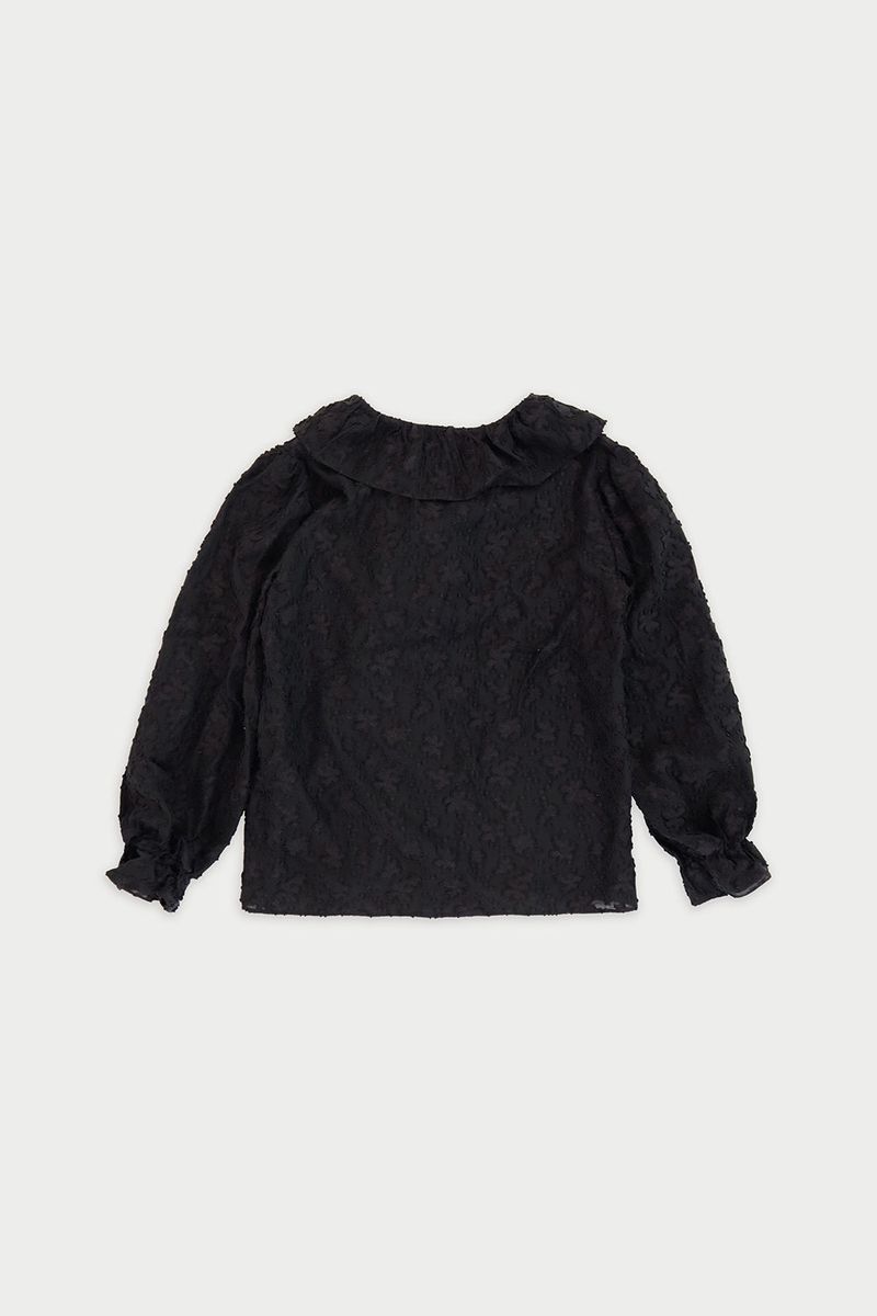 Flor frill blouse_black