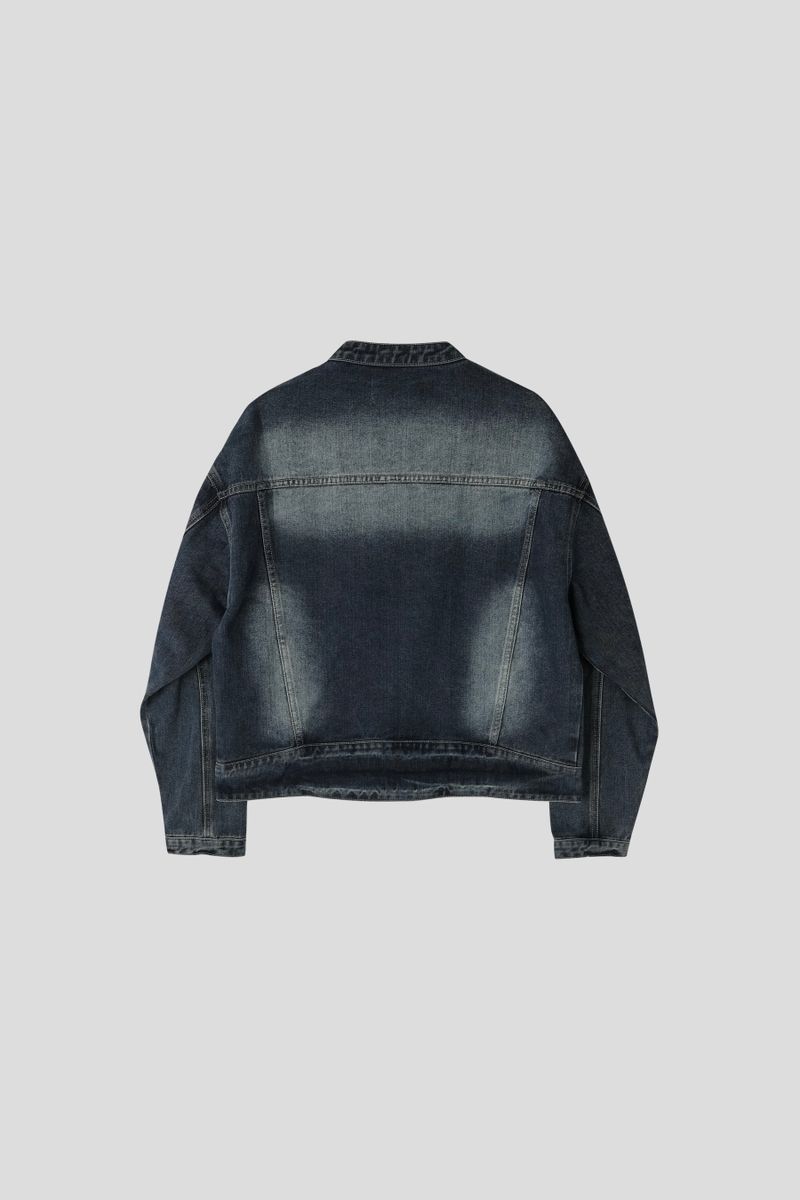 MG incision biker denim jacket (2 colors)