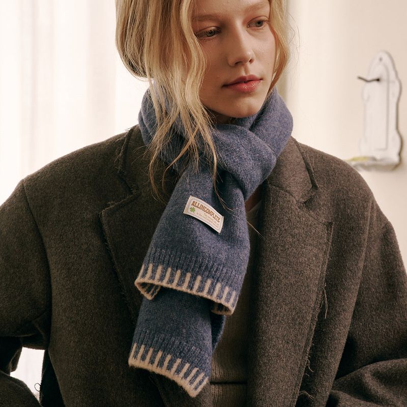 ALLINCOMPLETE（オールインコンプリート）の「Piano Knit Muffler (Blue)（Fashion Accessories）」