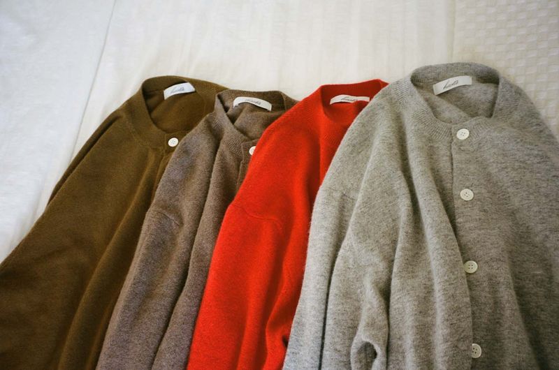 Cash Blend Knit Cardigan (Red)