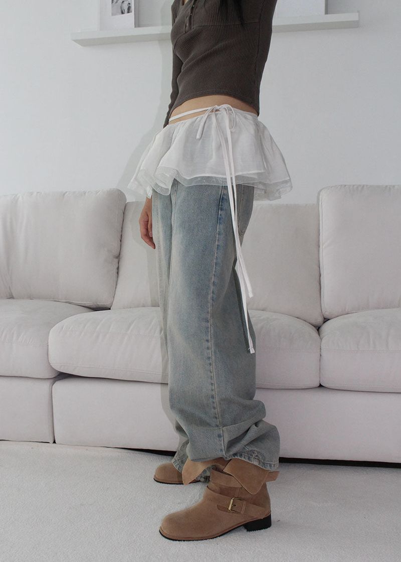 SUEDE BELT MIDDLE BOOTS