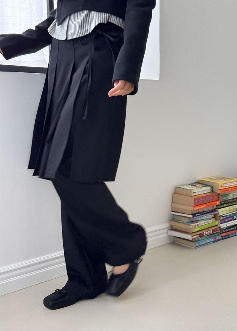 LAYERED SKIRT SLACKS