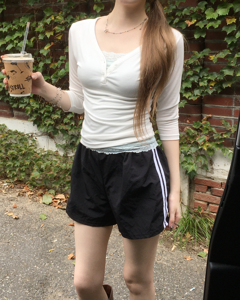 Nylon track shorts