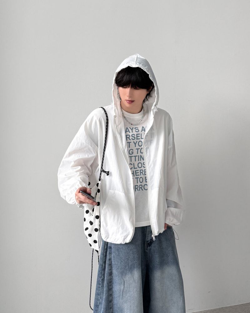 Peeling Dot Hood Bag