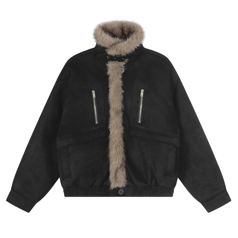 Bram Fur Trim Suede Jumper