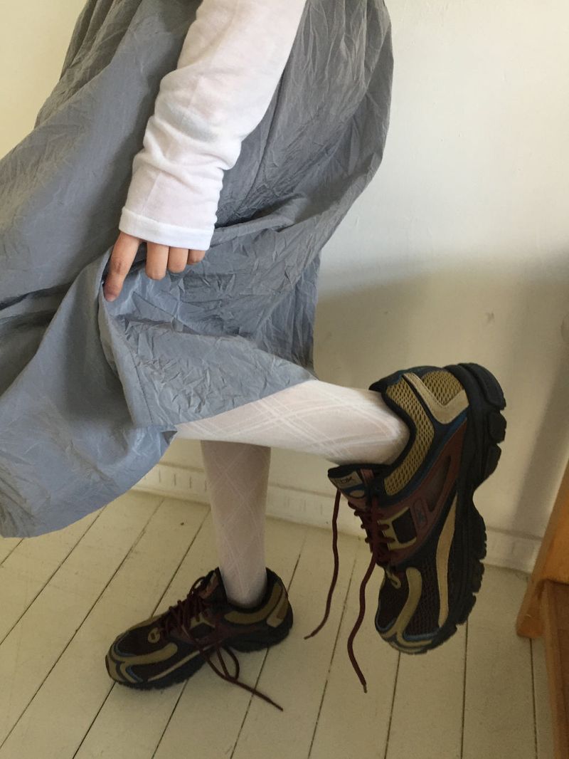 Silhouette check tights (3color)