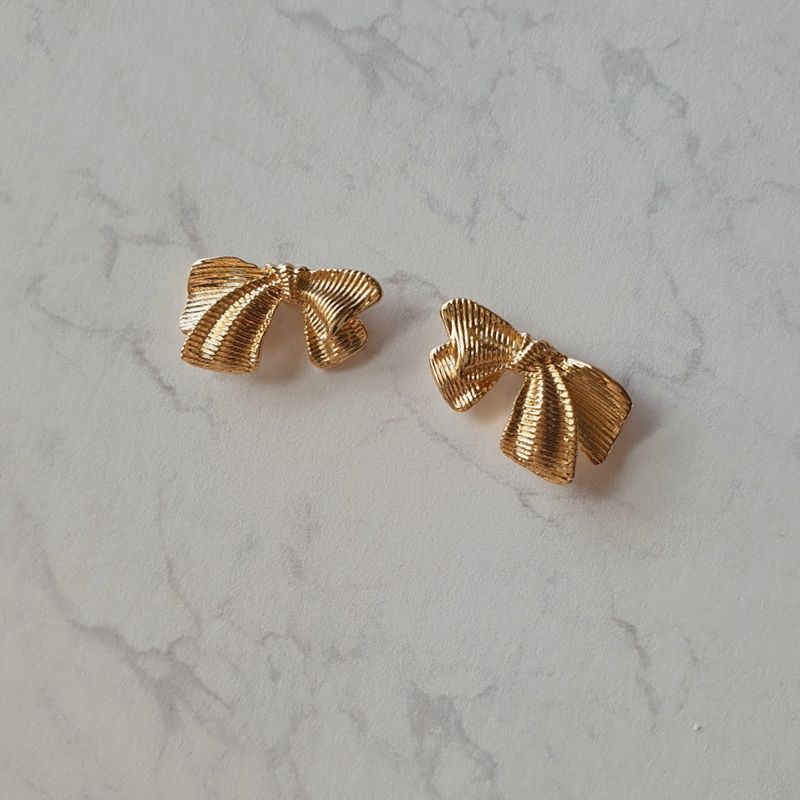 ジェーンリボンピアス - Gold Color