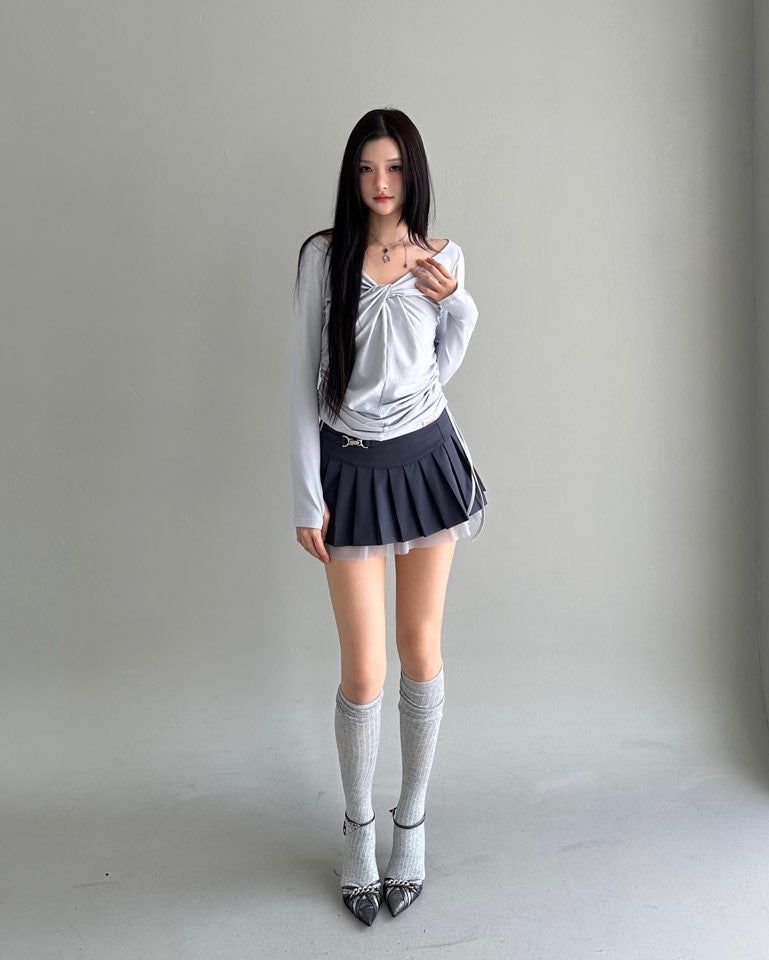 Luna Twisted Shirring Top