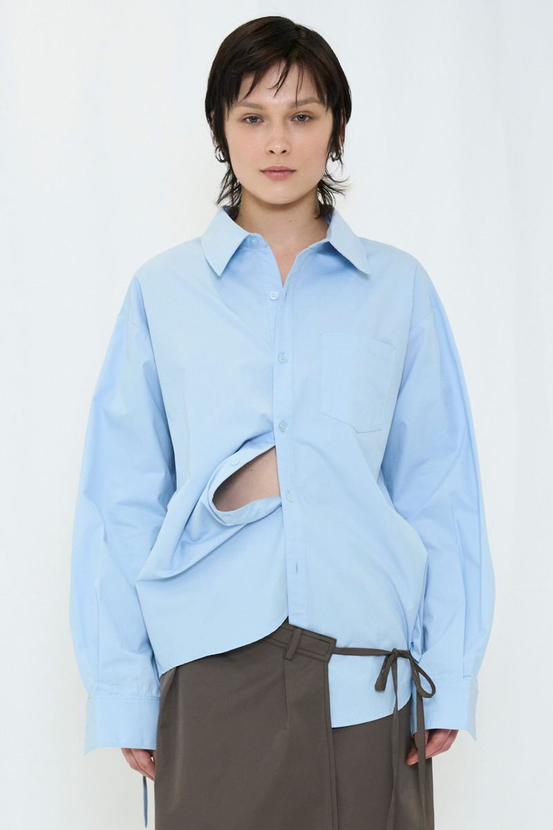 2WAY BUTTON BIG SHIRT