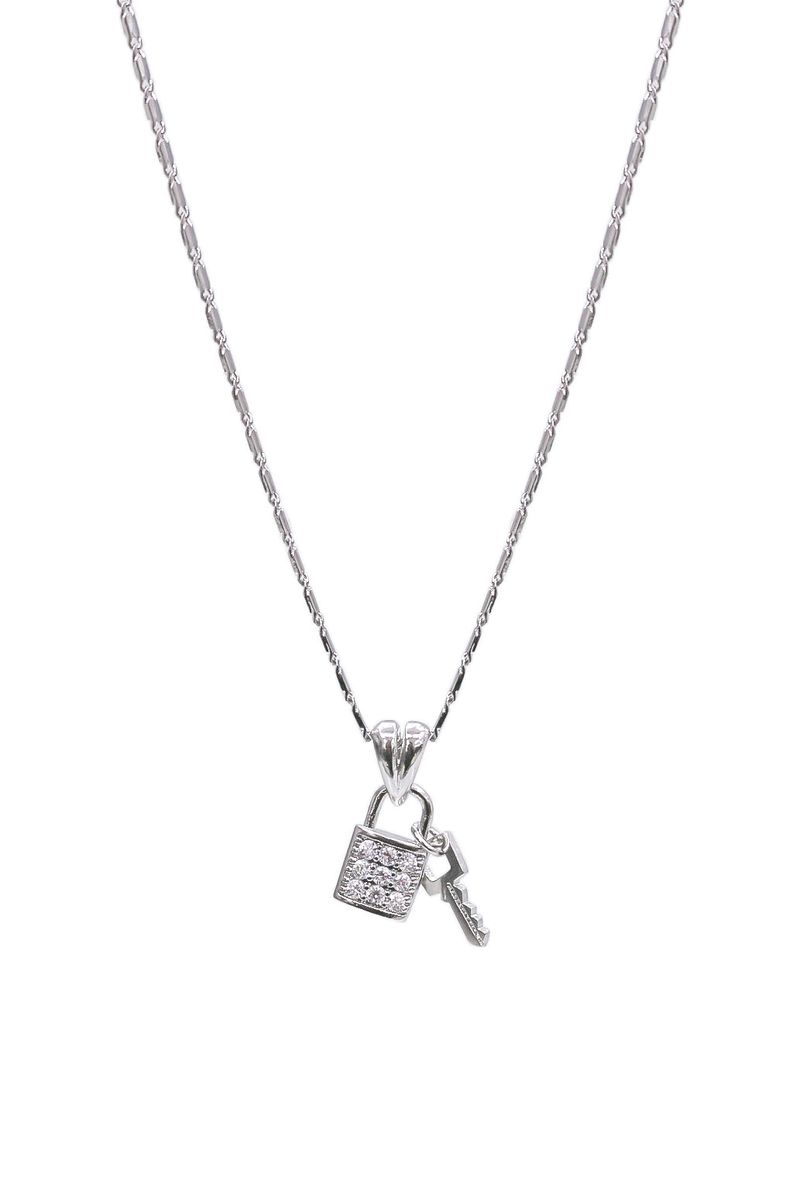 blackpurple(ブラックパープル)の「Asoton Lock & Key Necklace(Accessories)」
