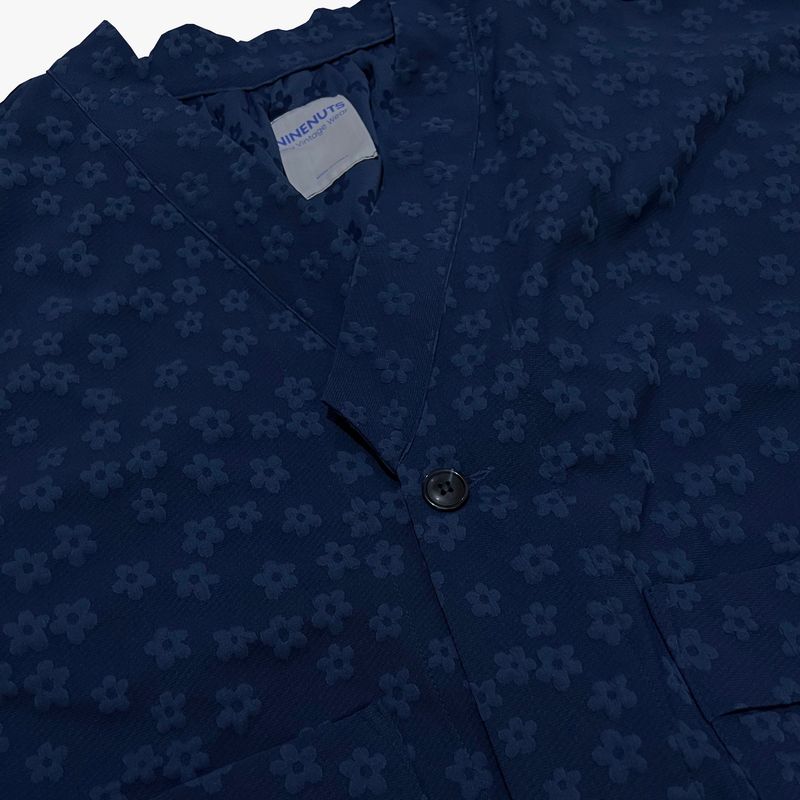 flower robe cardigan_blue