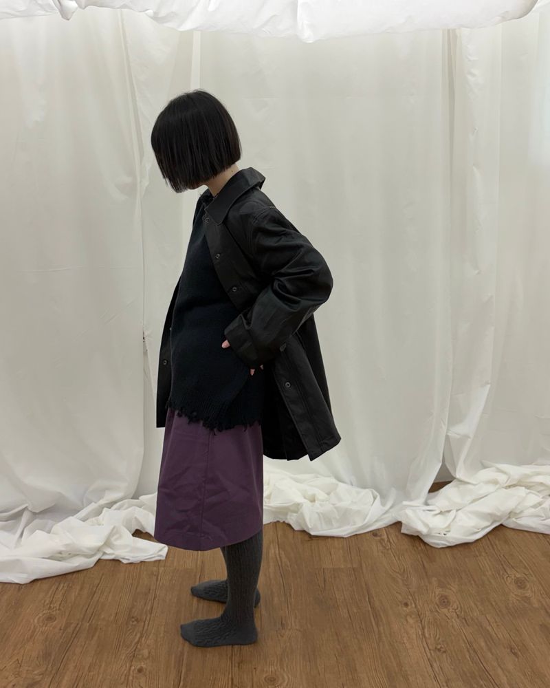 Hazy Button Skirt (2colors)