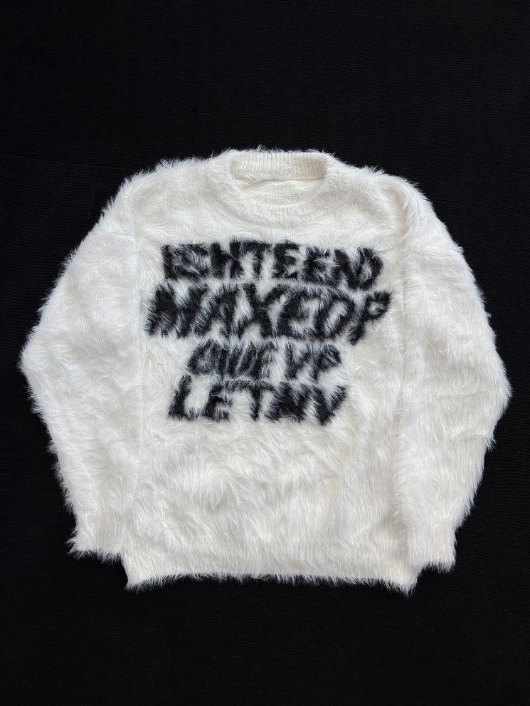 Snow Fluffy Angora Knit