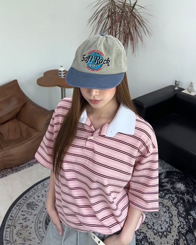 SATIIIZ（サティーズ）の「Ted Soft Rock Color Matching Ball Cap（Hats）」
