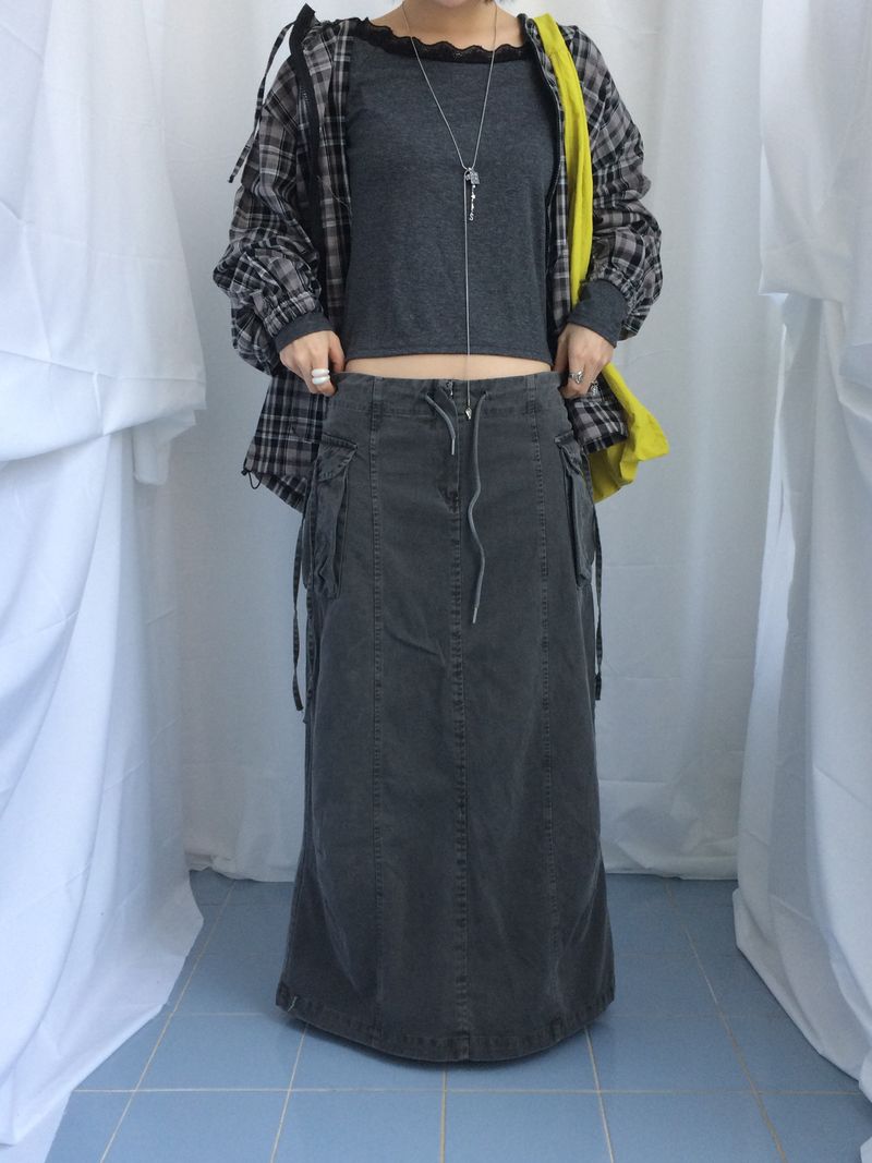 Feminine Flat Neck Long T-Shirt