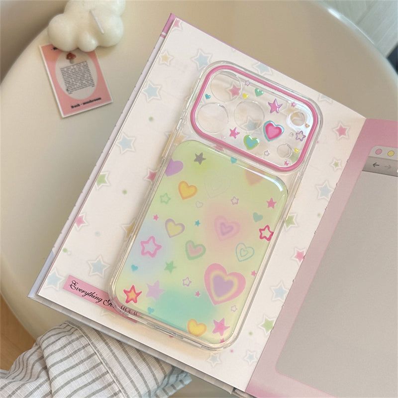 [1+1BOGO] Color Heart Gradient iPhone Case
