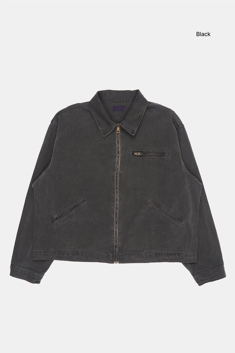 Scaddan pigment zip-up work jacket