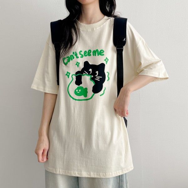Fish Cat Short Sleeve Tee (3 colors)