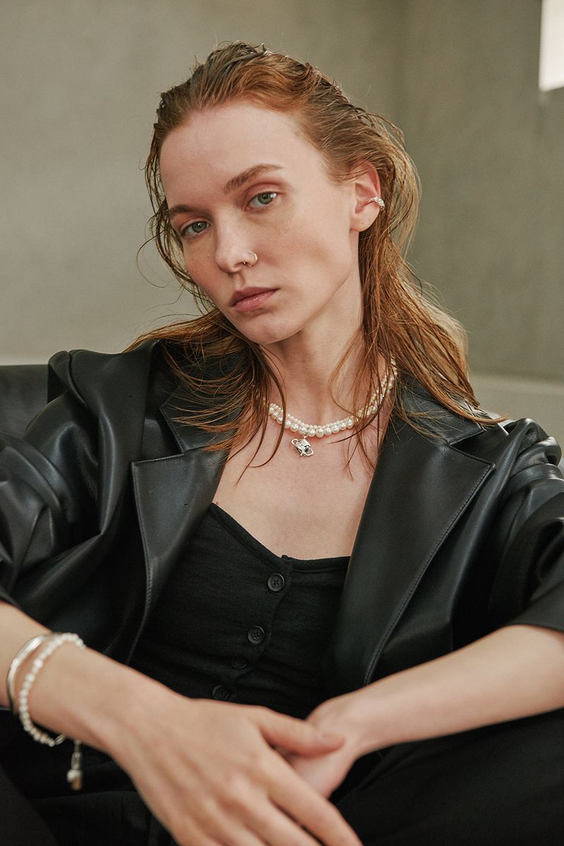 Emblem Pearl Necklace