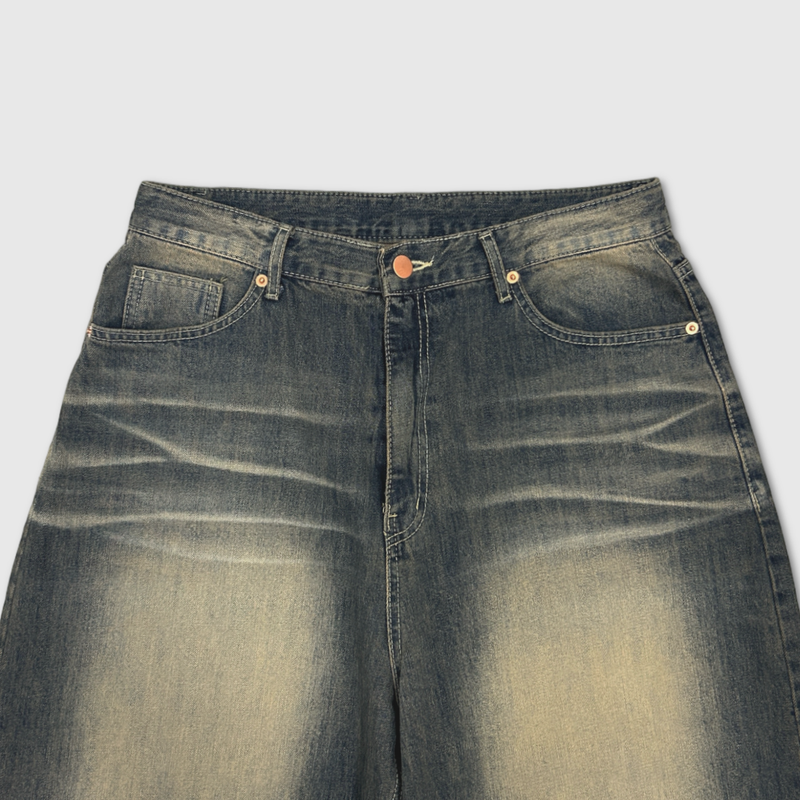 SLAB EMBO RIVET BRUSH DENIM