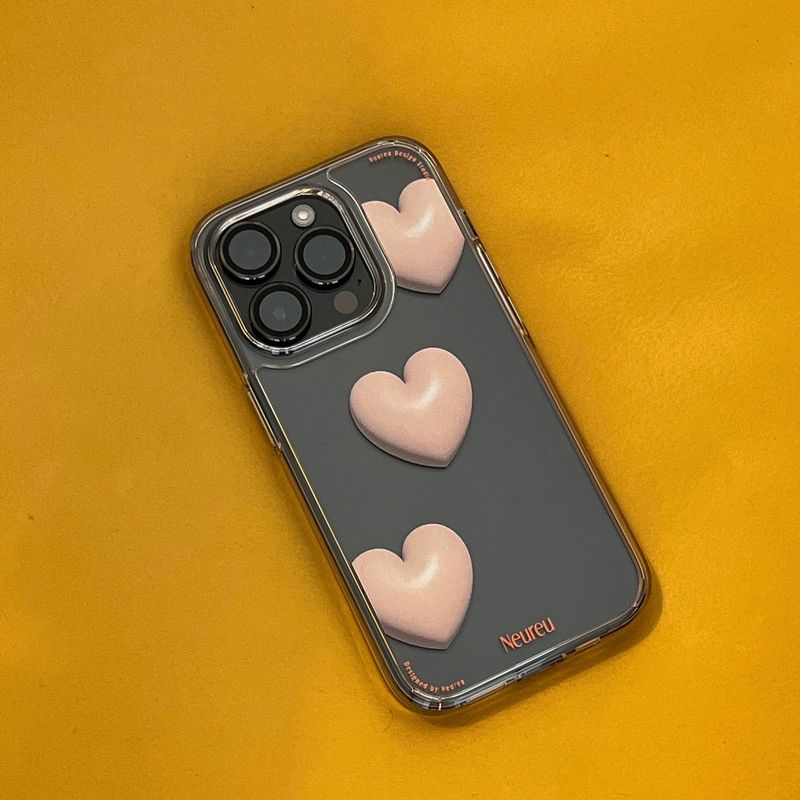 Gray Sand Heart Balloon Case (Jelly Hard)