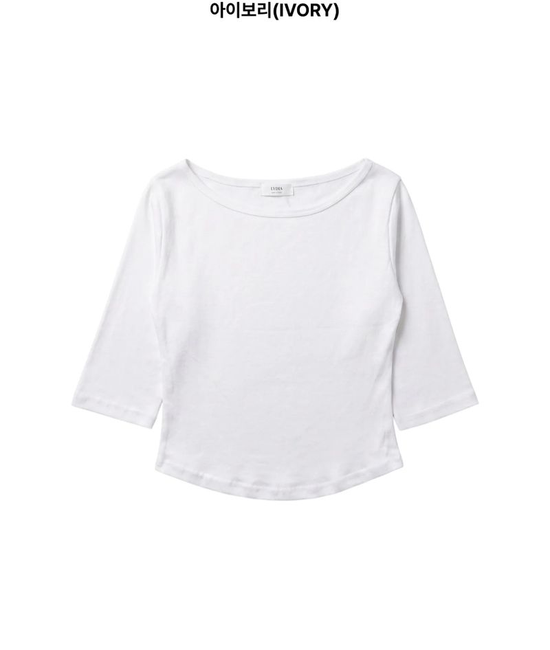 Huni Boat Neck 3/4 Sleeve Tee