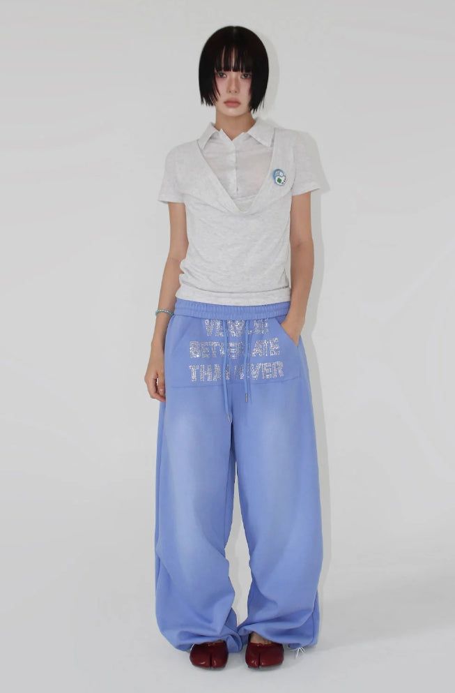 DRAPE LAYERED COLLAR TEE