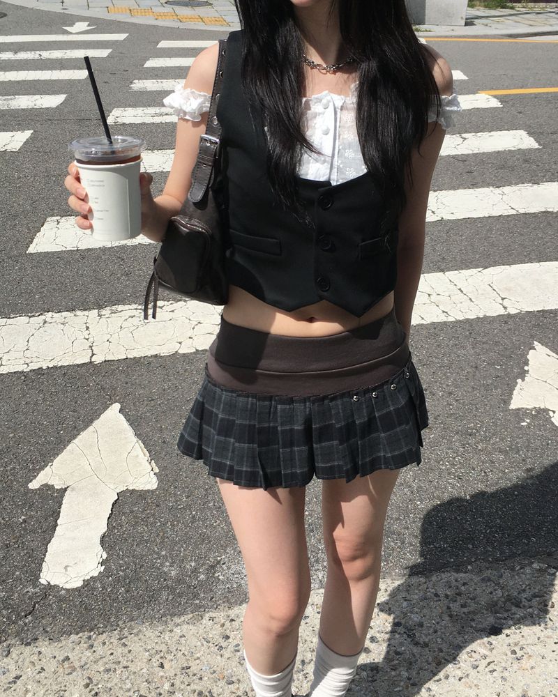 ブラウスレイヤードベスト