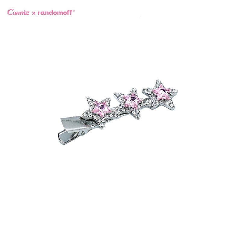 RANDOMOFF（ランダムオフ）の「[ROF×CANNIZ] ピンク 3スター ヘアクリップ（ヘアアクセサリー）」