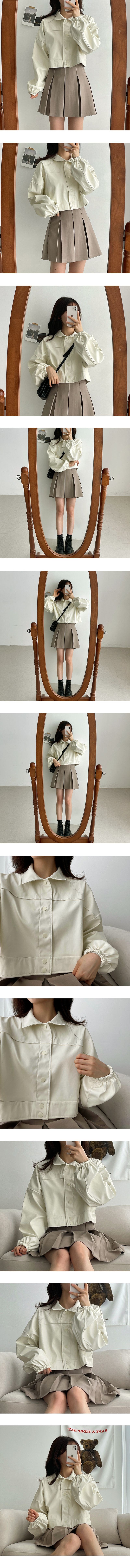 Dijou leather cropped jacket