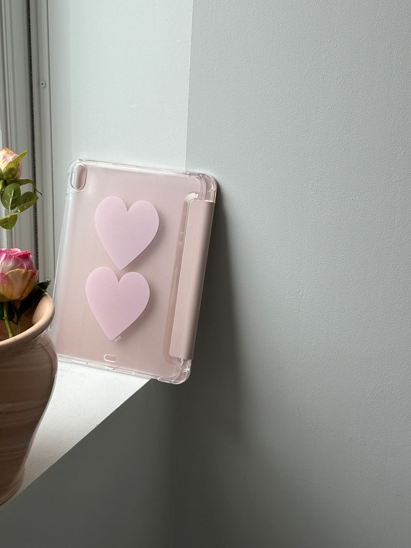 pink heart ipad case