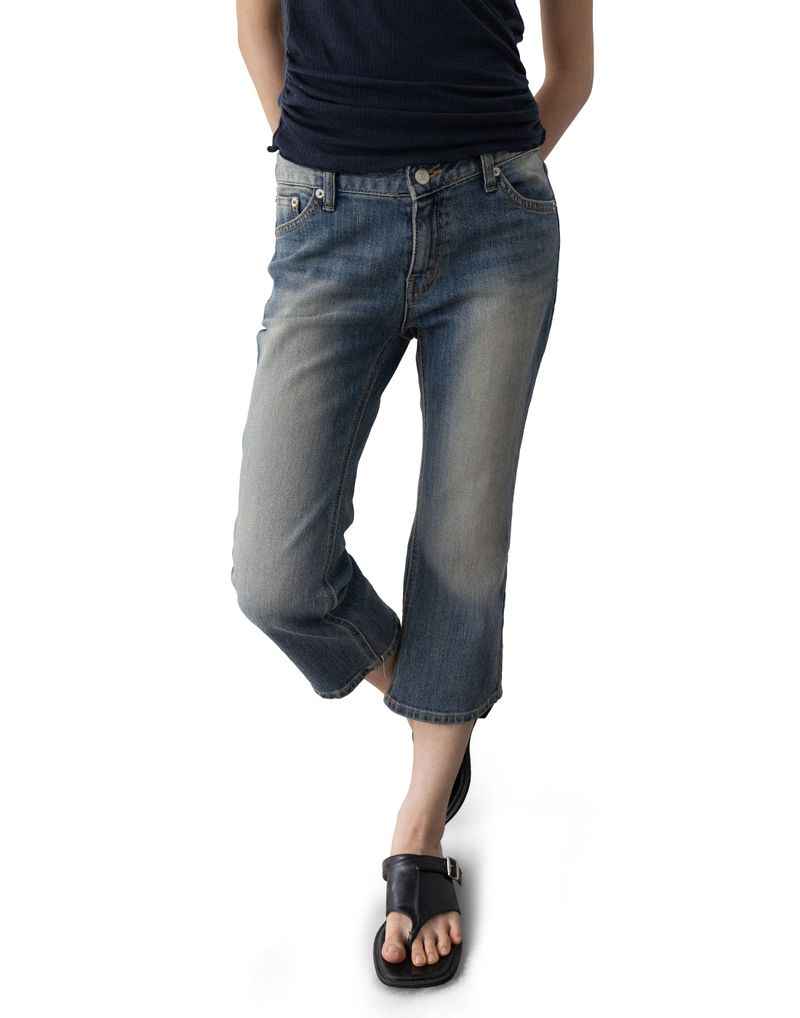 Vintage Capri Denim Pants (low-rise)