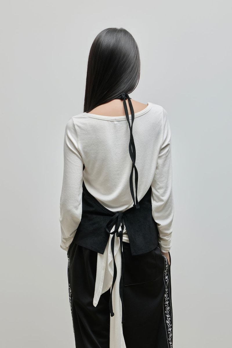Wrapping Shirring Tee_Ivory