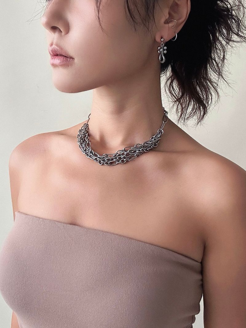 BUZZERBE(ブザービー)の「wide chain layeard necklace(Accessories)」