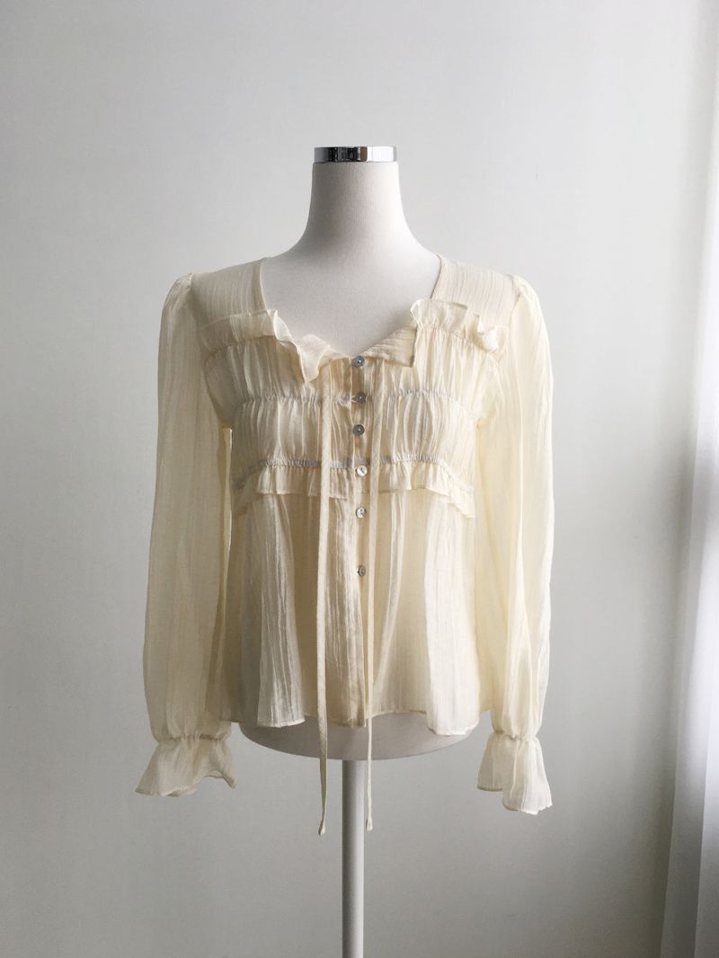 Isabelle shirring blouse
